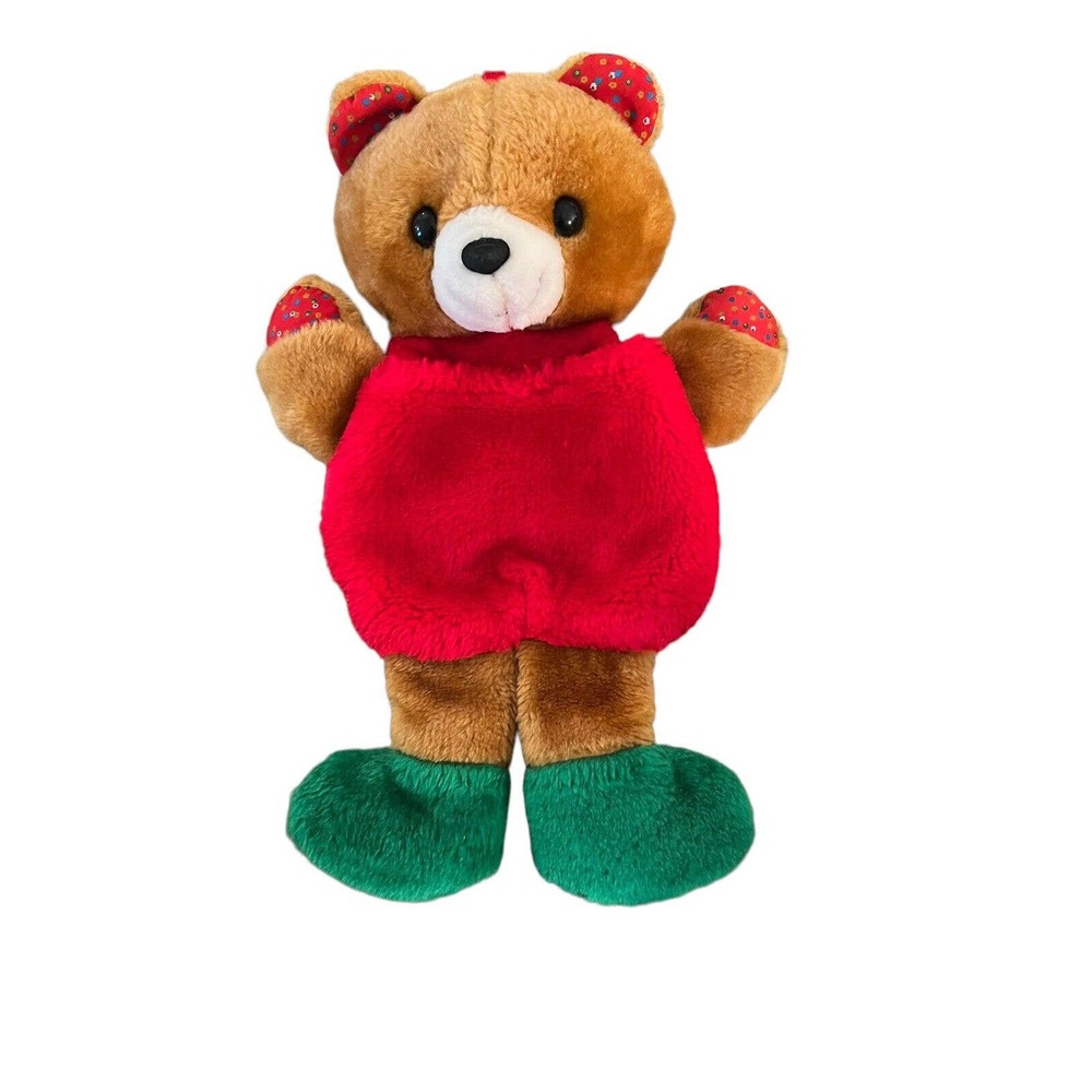 Vintage GERBER Plush Teddy Bear Christmas Stocking 15" Stuffed Holiday Toy